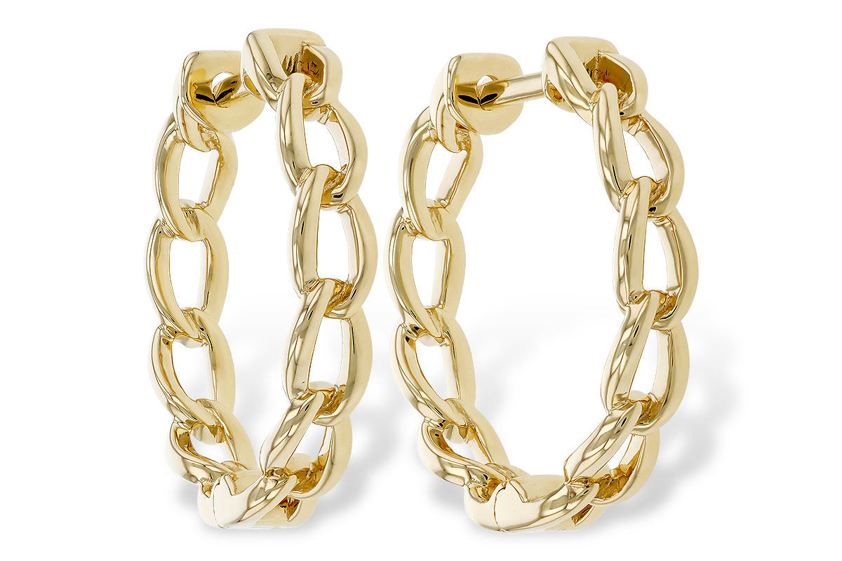 E275-01414: GOLD EARRINGS (18MM)