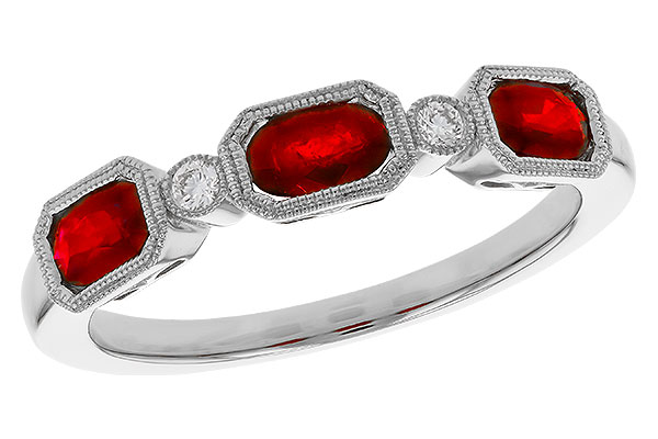 E275-02314: LDS WED RG .72 RUBY .77 TGW (4x3MM RUBY)
