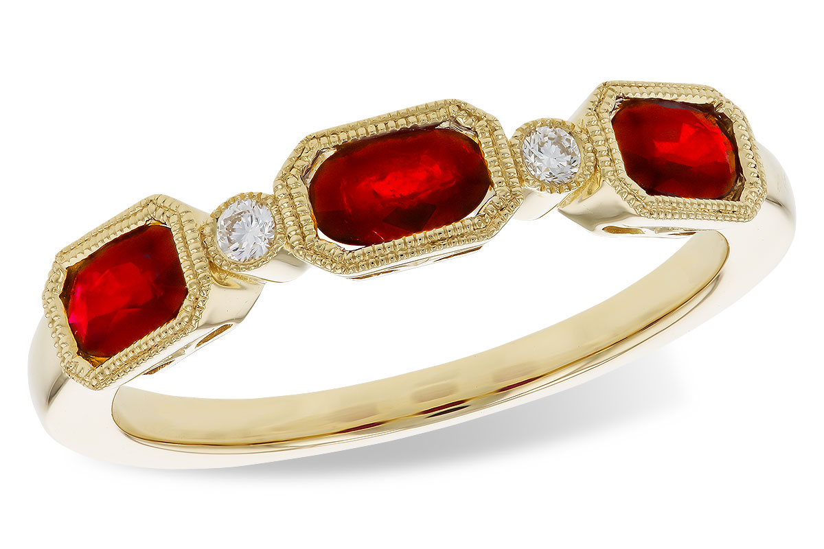 E275-02314: LDS WED RG .72 RUBY .77 TGW (4x3MM RUBY)