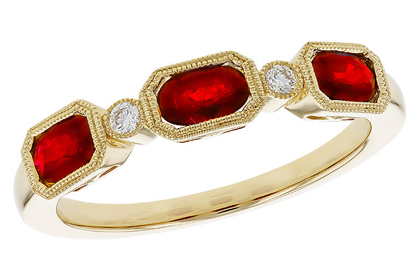 E275-02314: LDS WED RG .72 RUBY .77 TGW (4x3MM RUBY)