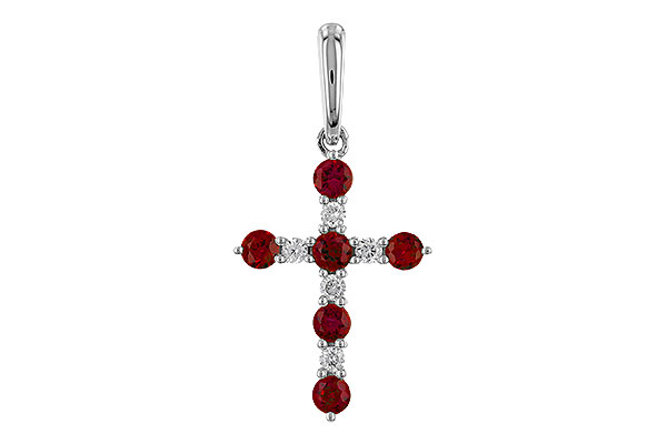 E275-02332: PENDANT .34 TW RUBY .42 TGW