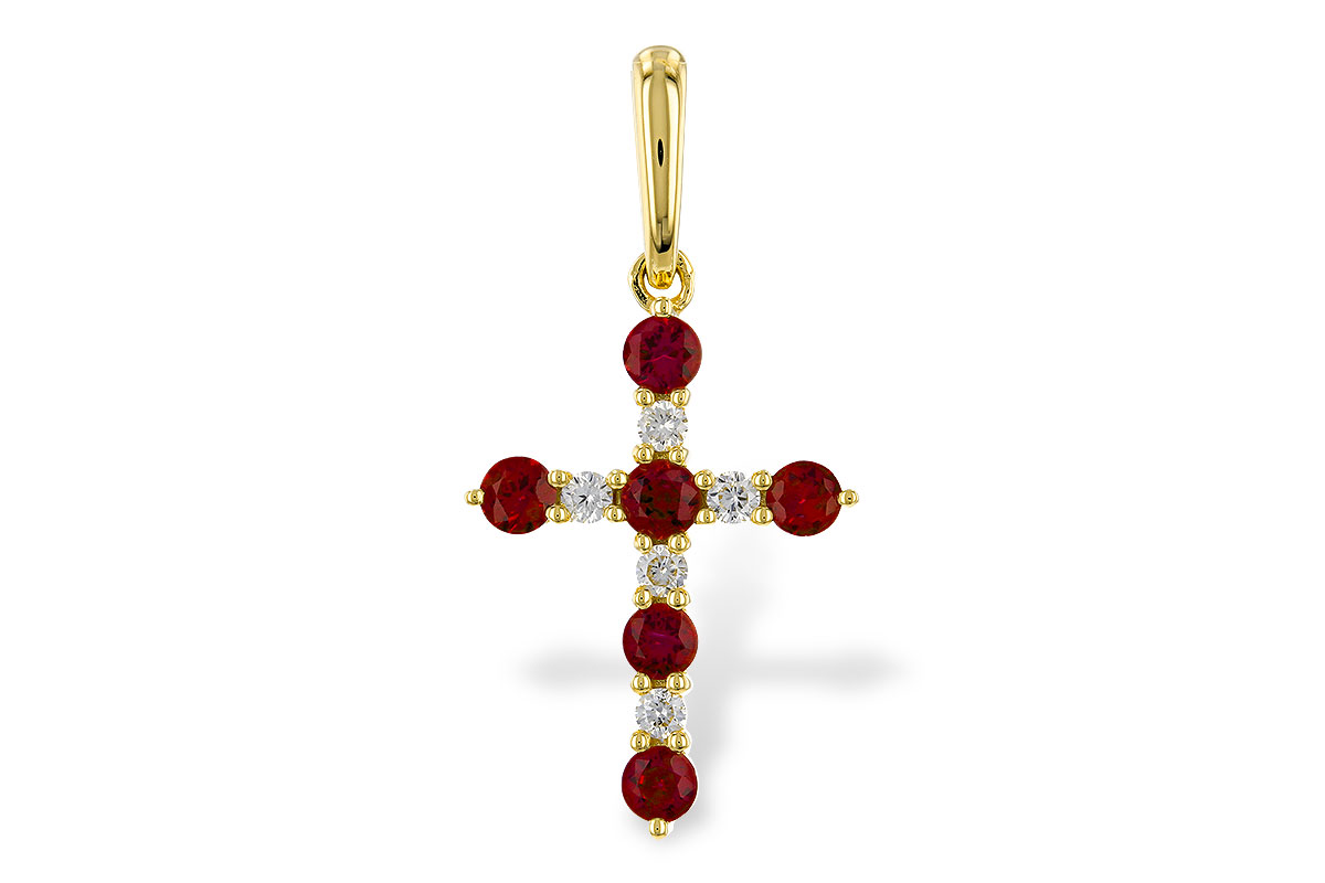 E275-02332: PENDANT .34 TW RUBY .42 TGW