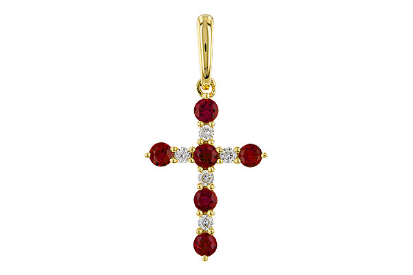 E275-02332: PENDANT .34 TW RUBY .42 TGW