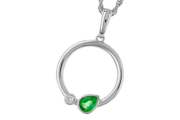E275-02341: NECKLACE .20 EMERALD .22 TGW