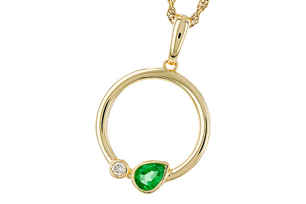 E275-02341: NECKLACE .20 EMERALD .22 TGW