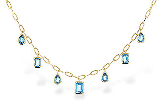 E275-03259: NECKLACE 4.10 TW BLUE TOPAZ (17")
