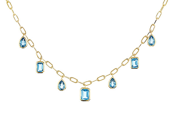 E275-03259: NECKLACE 4.10 TW BLUE TOPAZ (17")