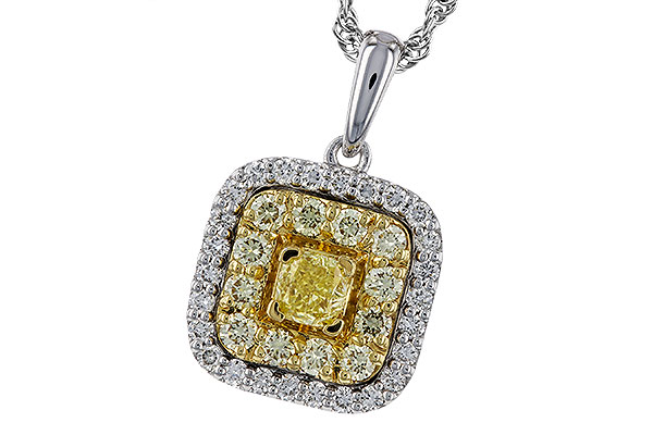E275-04141: NECK .23 FANCY YELLOW DIAMONDS .65 TW