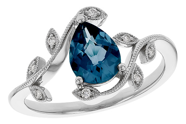 E275-04150: LDS RG 1.20 LONDON BLUE TOPAZ 1.26 TGW (8x6MM LBT)