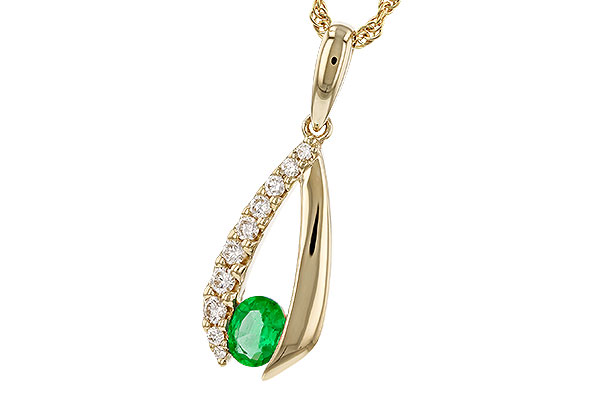 E275-05914: NECKLACE .28 EMERALD .45 TGW (5x4 EMER)