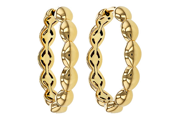 E275-07741: GOLD EARRINGS (21MM)