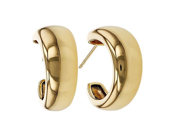 E275-07750: GOLD EARRINGS (16MM)