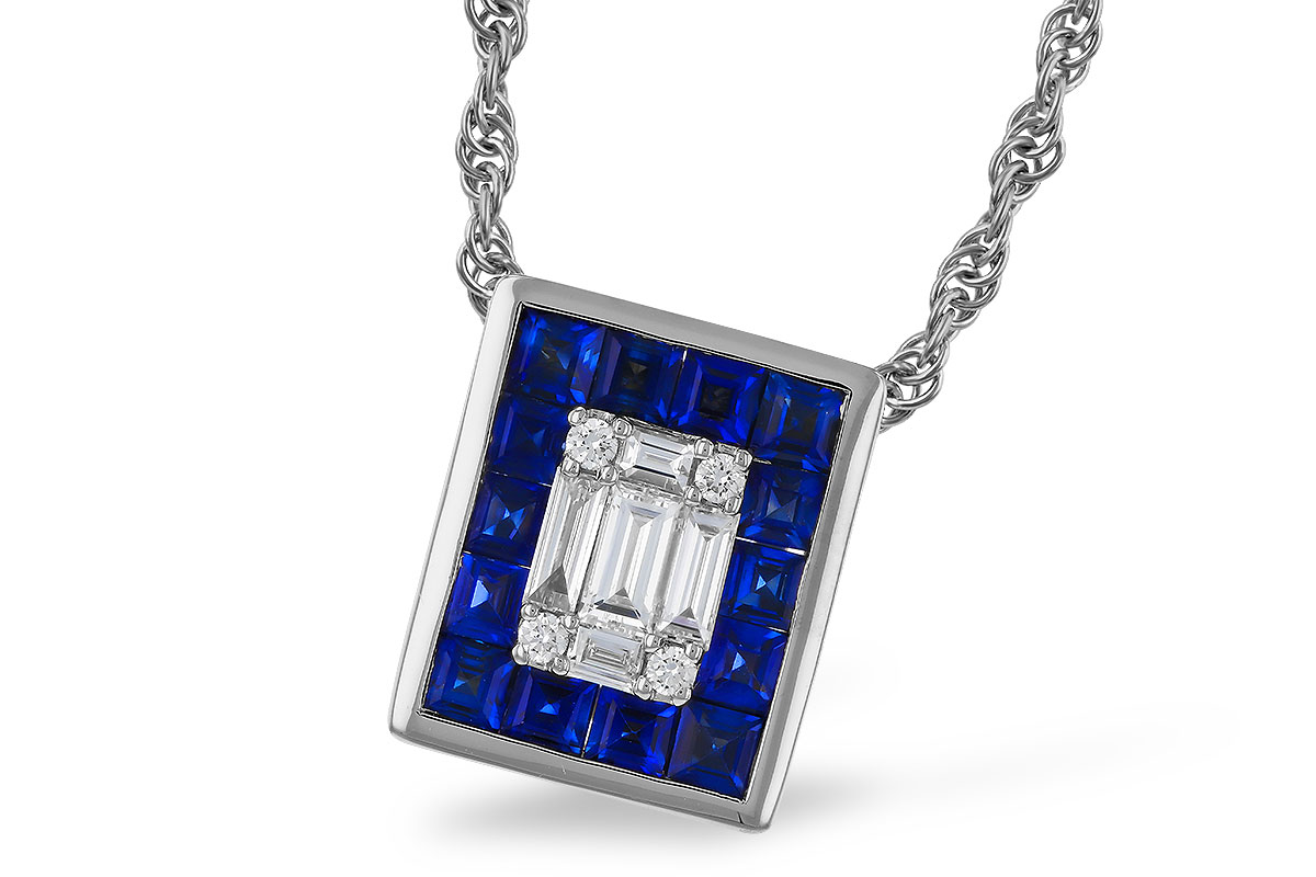 E275-07777: NECKLACE .84 SAPPHIRE TW 1.02 TGW