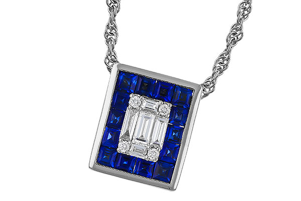E275-07777: NECKLACE .84 SAPPHIRE TW 1.02 TGW