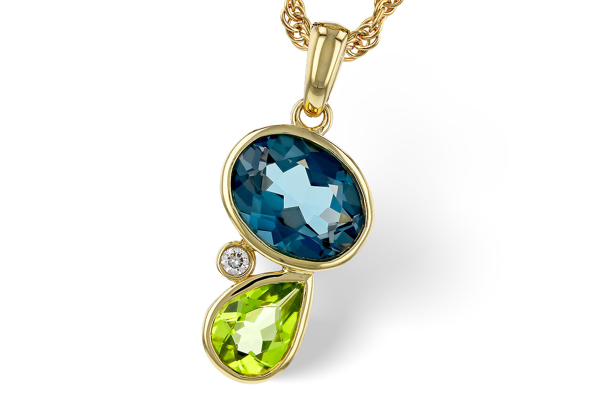 E275-08677: NECKLACE 2.43 SEMI-PREC (PER,LBT) 2.45 TGW
