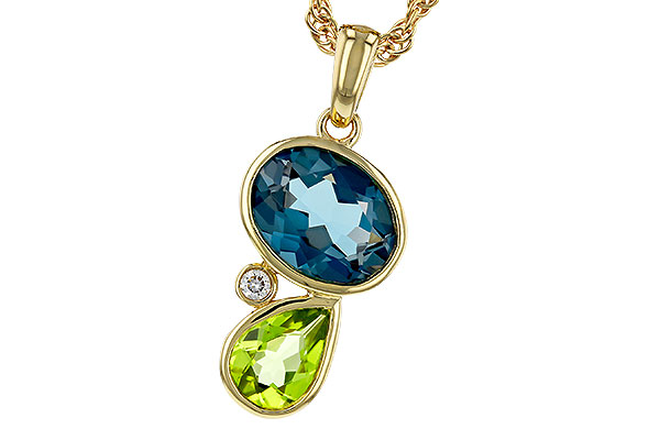 E275-08677: NECKLACE 2.43 SEMI-PREC (PER,LBT) 2.45 TGW