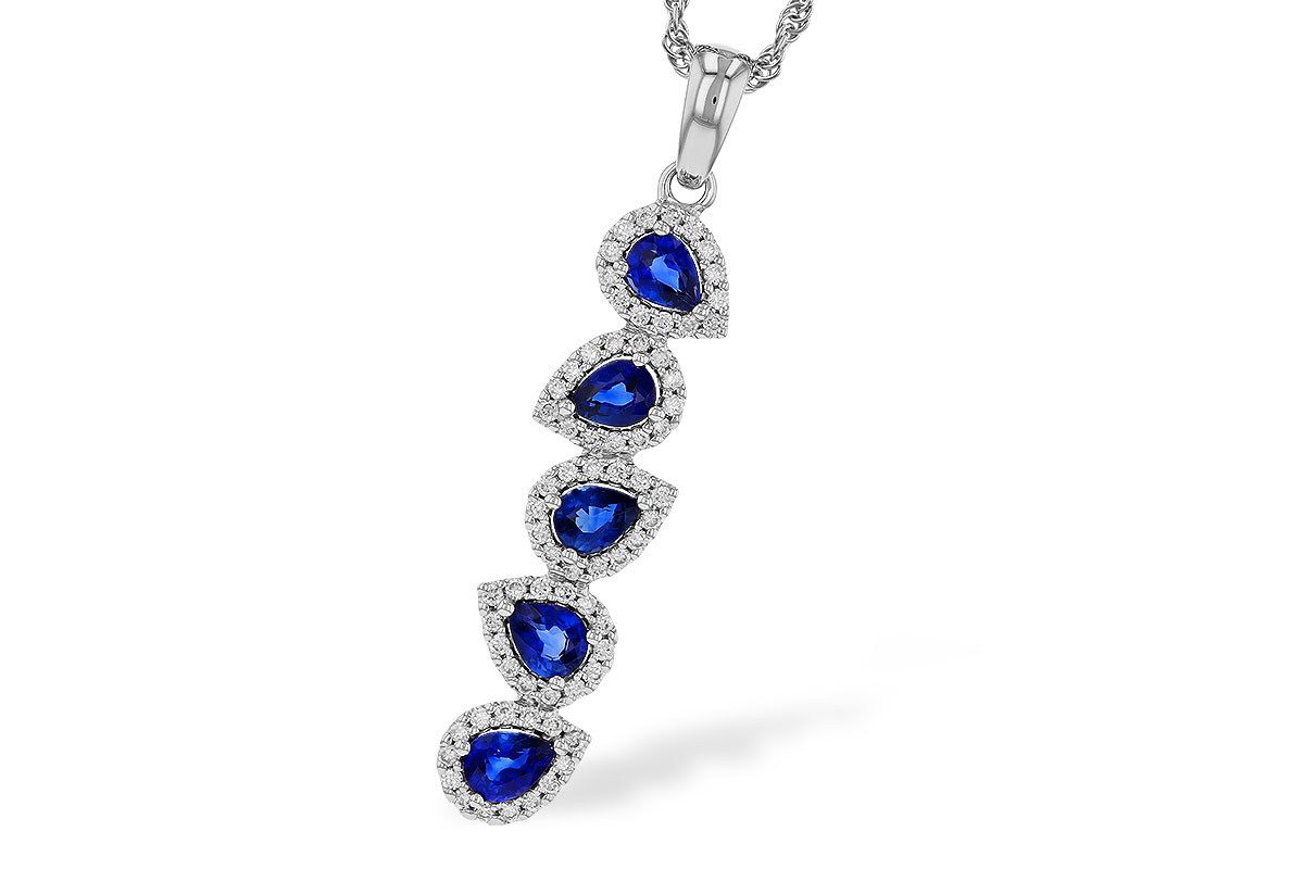 E275-08723: NECKLACE .95 TW SAPPHIRE 1.19 TGW
