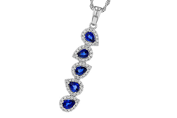 E275-08723: NECKLACE .95 TW SAPPHIRE 1.19 TGW