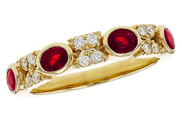 E275-91432: LDS WED RG .84 TW RUBY .98 TGW