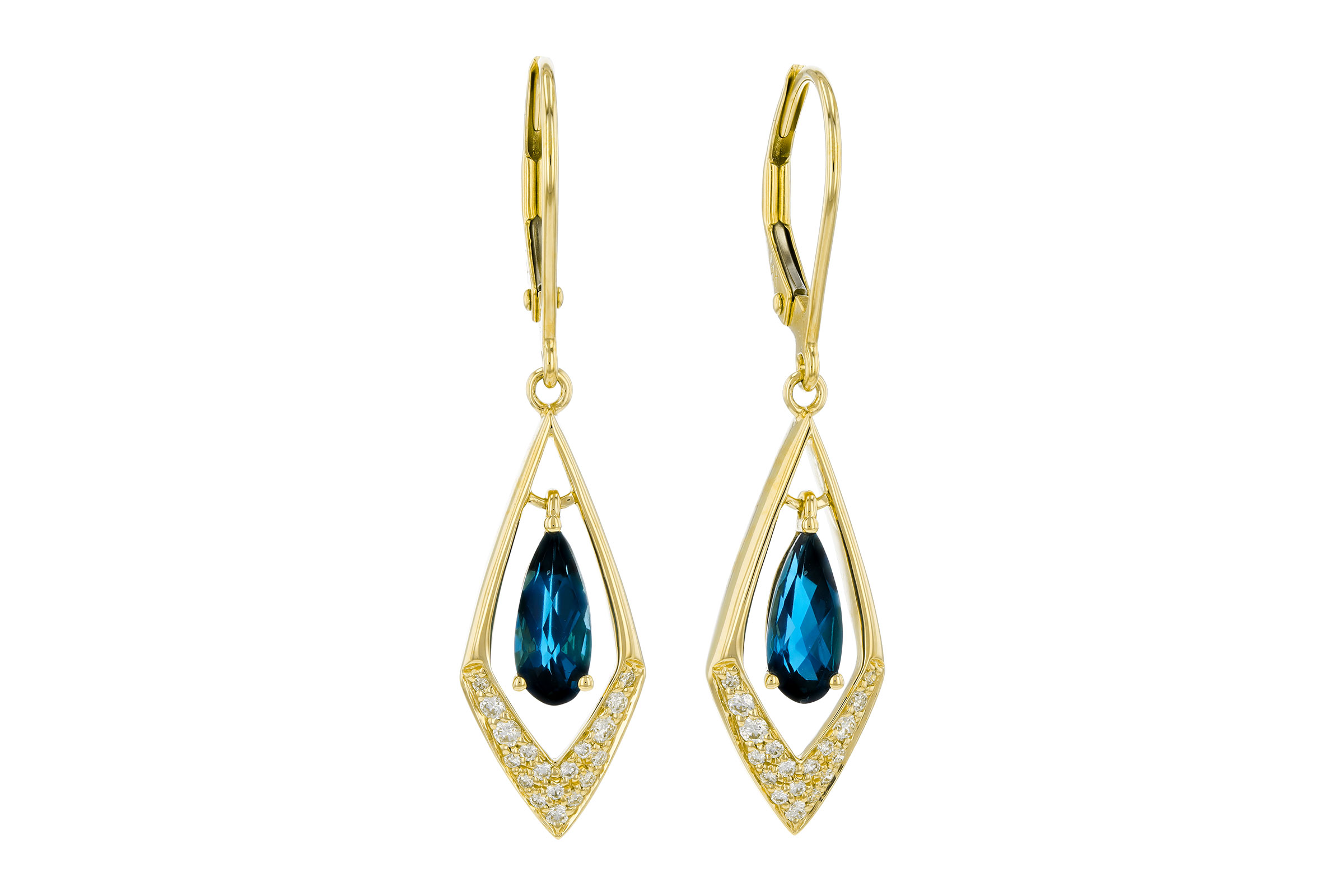 E275-93205: EARR 1.07 TW LONDON BLUE TOPAZ 1.22 TGW