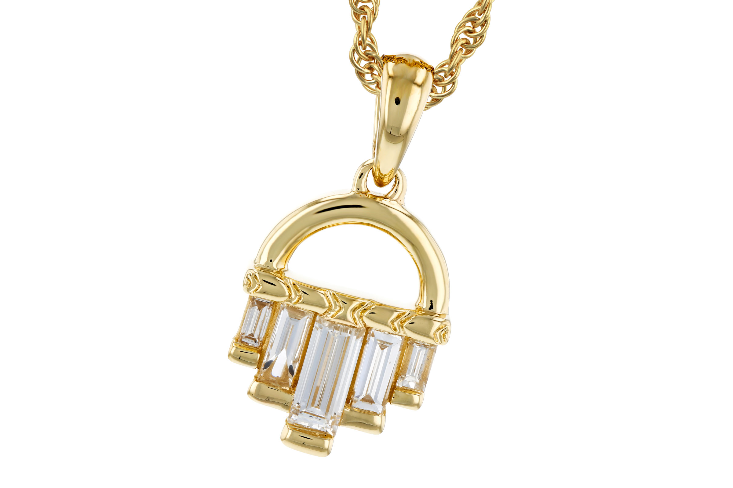 E275-93214: NECKLACE .46 TW BAGUETTE DIAMONDS