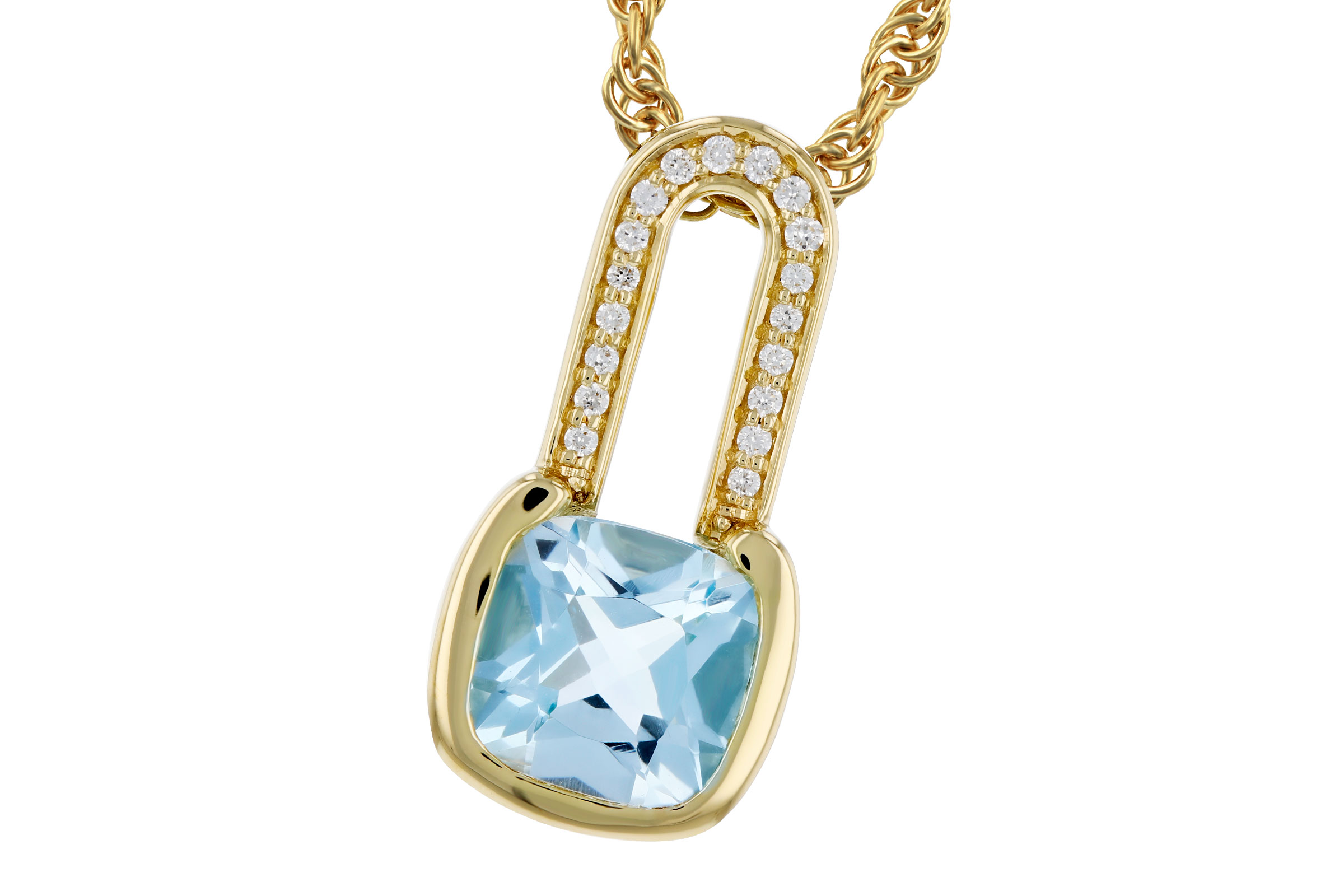 E275-94105: NECKLACE .91 SKY BLUE TOPAZ .95 TGW (6MM BT)