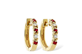 F001-39568: EARRINGS .17 RUBY .26 TGW