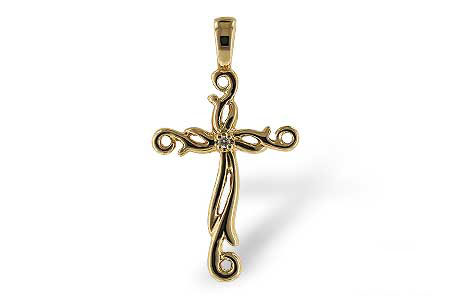 F006-85950: CROSS PENDANT .01 BR