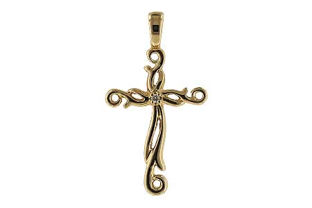 F006-85950: CROSS PENDANT .01 BR