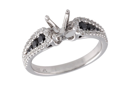 F185-98695: LDS SEMI .25 BLK DIAS .60 TW