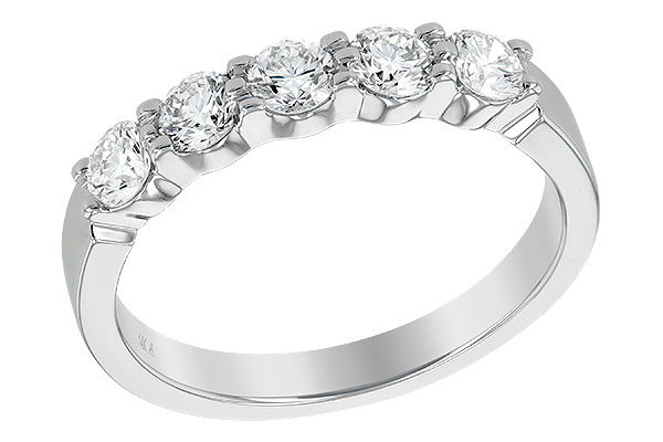 F186-89586: LDS DIA WED RG .75 TW (5 STONES)