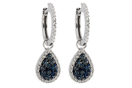 F186-90495: EARR .50 BLUE DIA .95 TW
