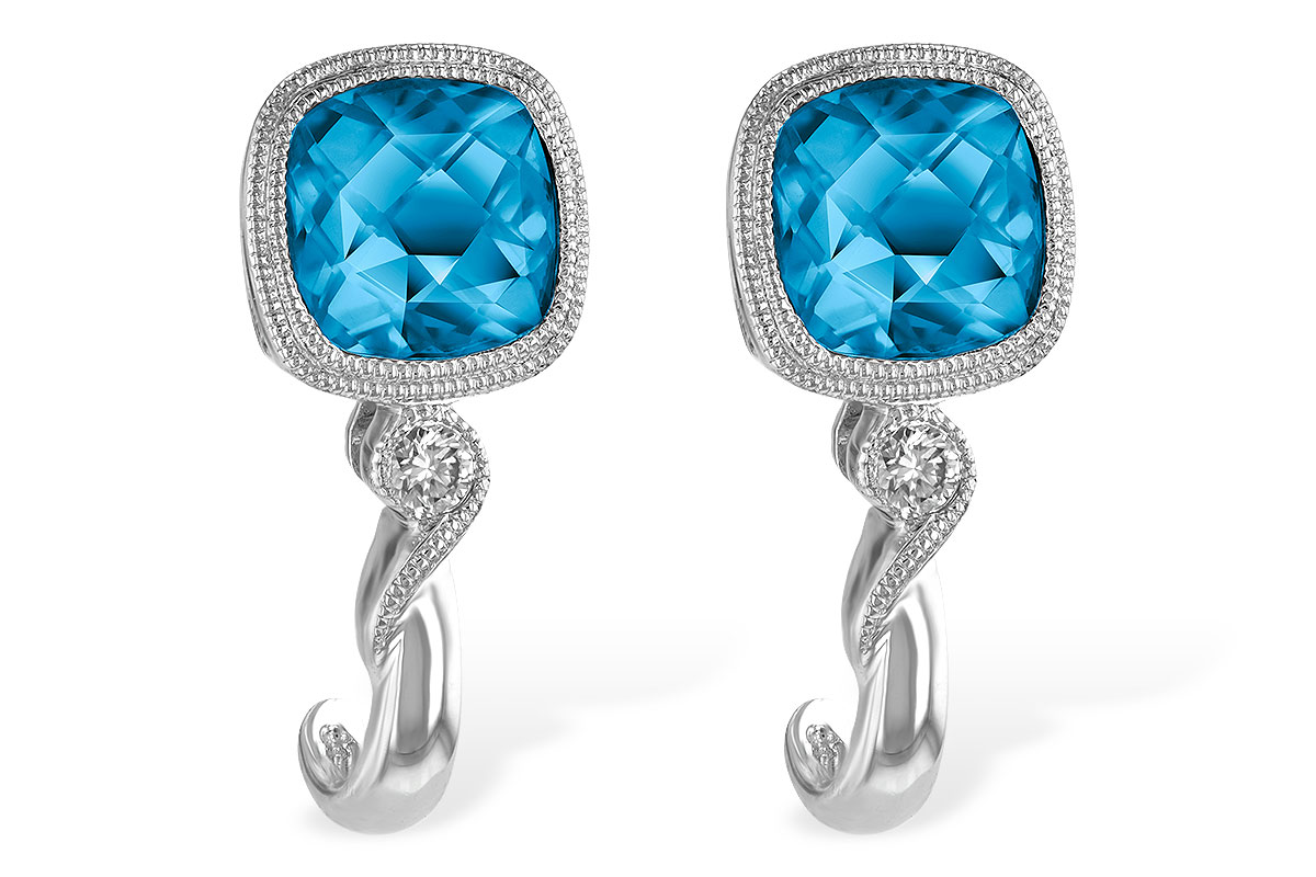 F187-79632: EARR 2.10 BLUE TOPAZ 2.14 TGW