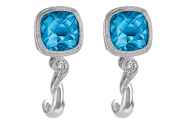 F187-79632: EARR 2.10 BLUE TOPAZ 2.14 TGW