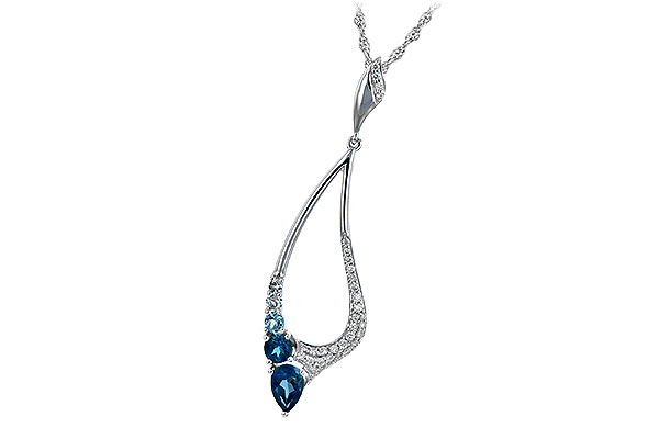 F189-61377: NECK .83 BLUE TOPAZ 1.00 TGW