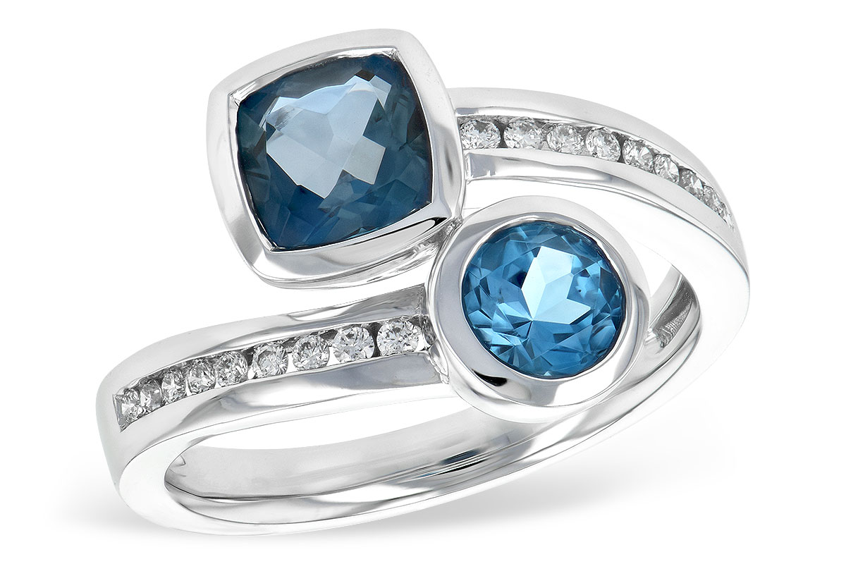 F189-63259: LDS RG 1.55 TW BLUE TOPAZ 1.70 TGW