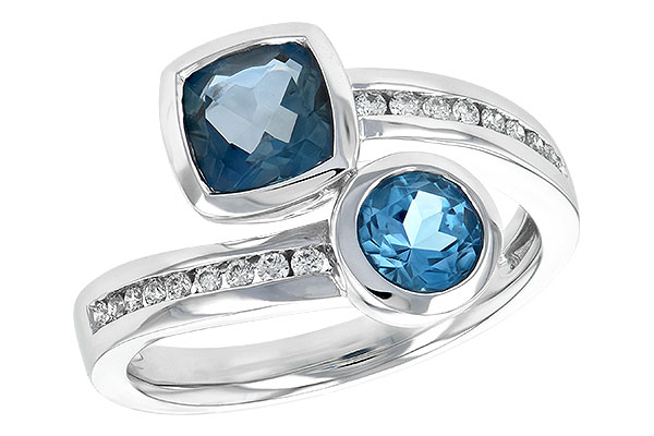 F189-63259: LDS RG 1.55 TW BLUE TOPAZ 1.70 TGW