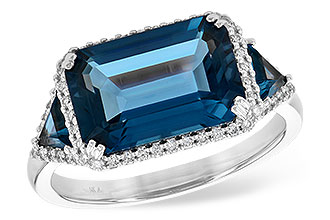 F190-47768: LDS RG 4.60 TW LONDON BLUE TOPAZ 4.82 TGW (12x8MM)