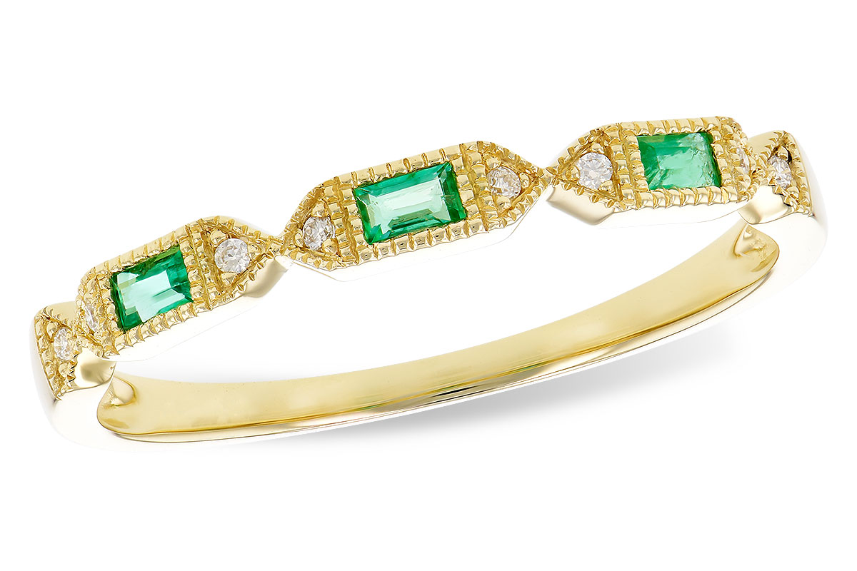 F274-09568: LDS WED RG .10 EMERALD .12 TGW
