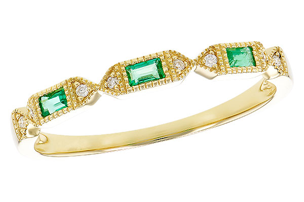 F274-09568: LDS WED RG .10 EMERALD .12 TGW