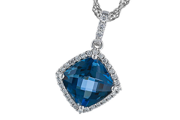F274-13223: NECK 1.09 LONDON BLUE TOPAZ 1.20 TGW