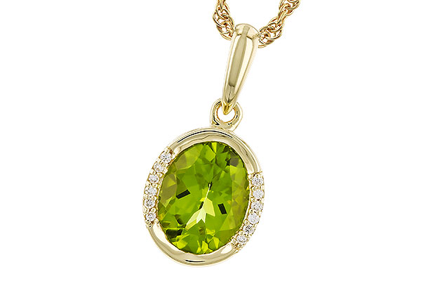 F274-13250: NECKLACE 1.72 TW PERIDOT 1.75 TGW (9x7 PER)