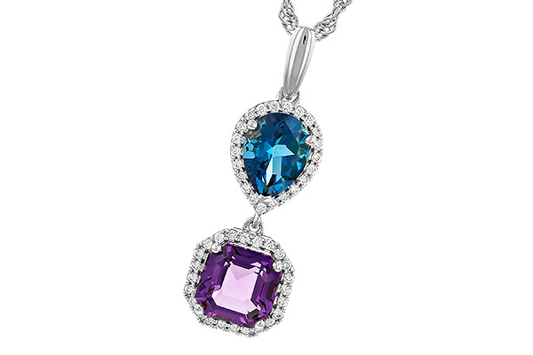 F274-14123: NECKLACE 2.50 SEMI-PREC (AMY,LBT) 2.66 TGW