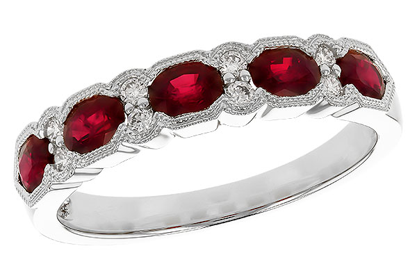 F274-15041: LDS WED RG .88 TW RUBY 1.00 TGW (4x3MM RUBY)