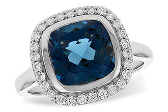 F274-15941: LDS RG 3.85 LONDON BLUE TOPAZ 4.15 TGW (9MM LBT)
