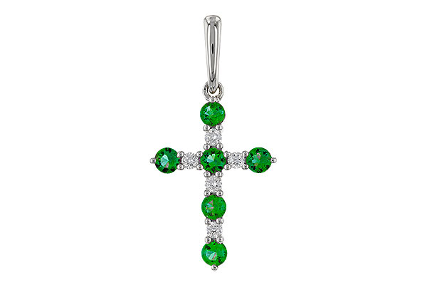 F275-02323: PENDANT .27 TW EMERALD .35 TGW