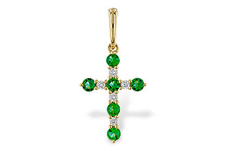 F275-02323: PENDANT .27 TW EMERALD .35 TGW