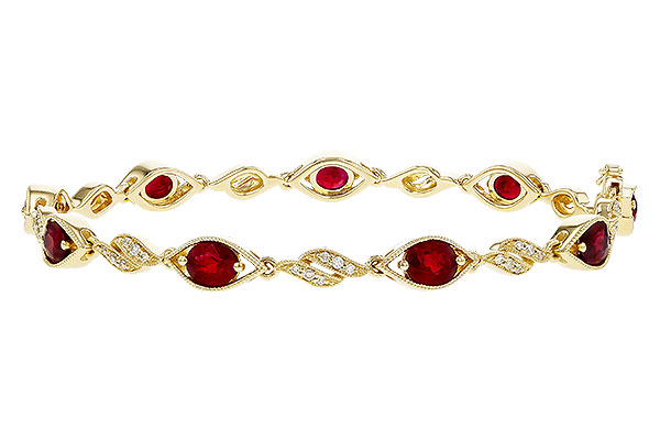 F275-02359: BRACELET 3.68 RUBY 3.92 TGW (7")