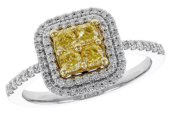 F275-04123: LDS RG .52 FANCY YELLOW DIAMONDS .85 TW
