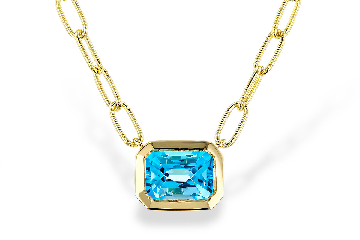 F275-05986: NECKLACE 1.20 SWISS BLUE TOPAZ (18")